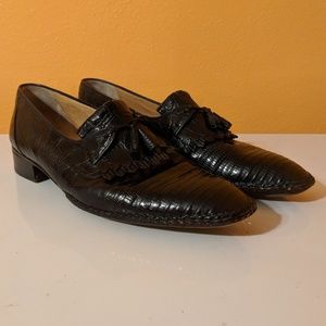 Blue Traversi of Fratelli Exotic Lizard Skin Shoes